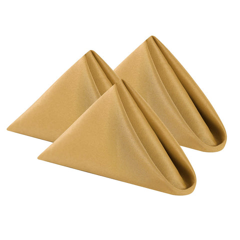 Cupuamon servilletas de tela en oro 17x17, 12 piezas, para banquetes elegantes