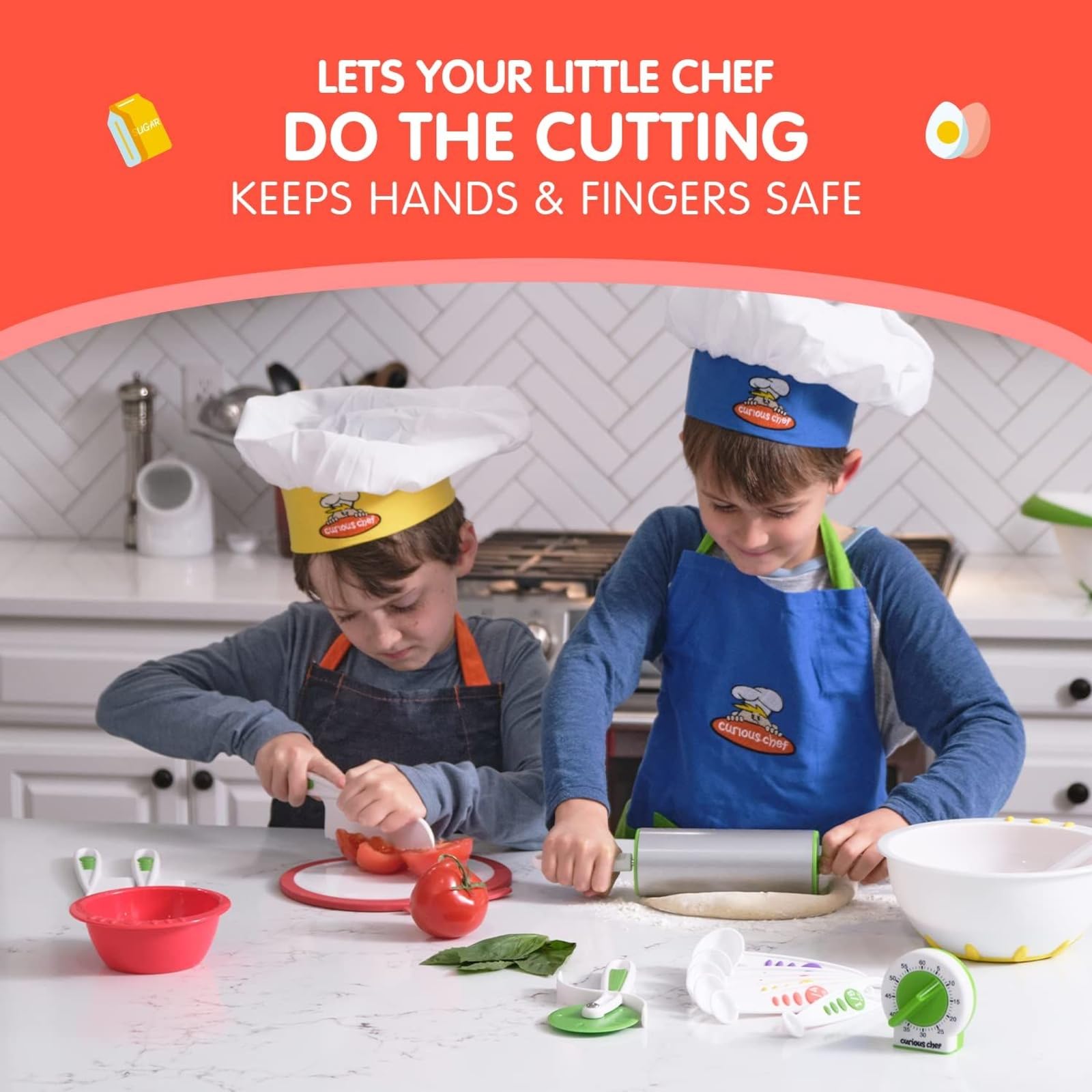 Mango ergonómico de Curious Chef facilita control y dirección del corte