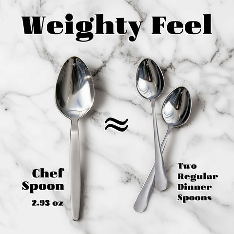 CURISEW Chef Kunz Spoon: cuchara de 9 pulgadas para remover y servir.