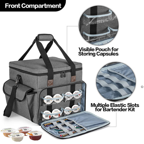 CURMIO bolsillo frontal elástico para kits y cápsulas de cócteles