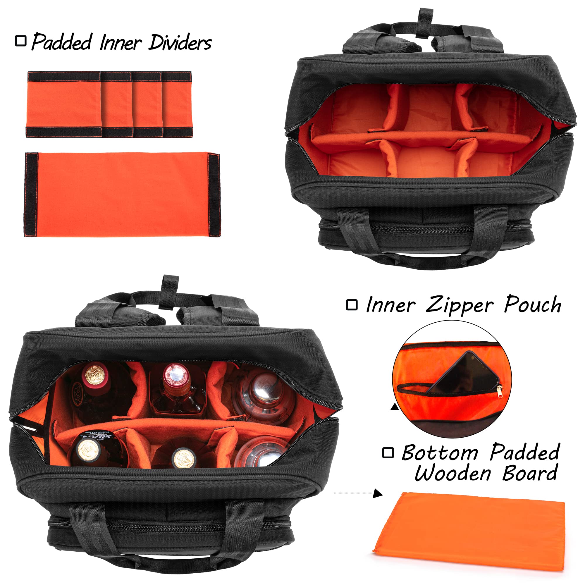 Mochila CURMIO para bartender con gran capacidad para botellas y utensilios