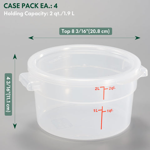 CURTA contenedor translúcido con asas integradas para transporte seguro en la cocina.