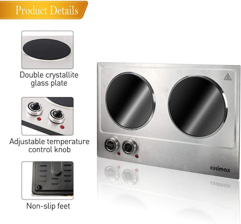 CUSIMAX controles dobles permiten ajustar cada quemador con precisión