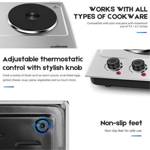 Controles de temperatura ajustables permiten recetas con precisión.