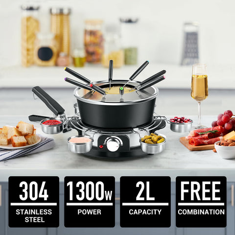 CUSIMAX fondue seis tazas para porciones durante la cena