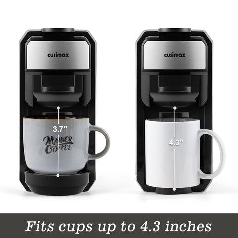 CUSIMAX: Interfaz de tres botones para preparar espresso rápido.