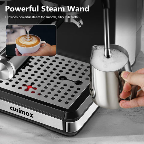 CUSIMAX Espresso: ajustes de molienda para personalizar el sabor.