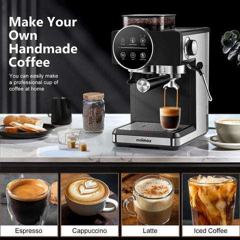 CUSIMAX Espresso: tanque de agua removible para rellenar fácilmente.