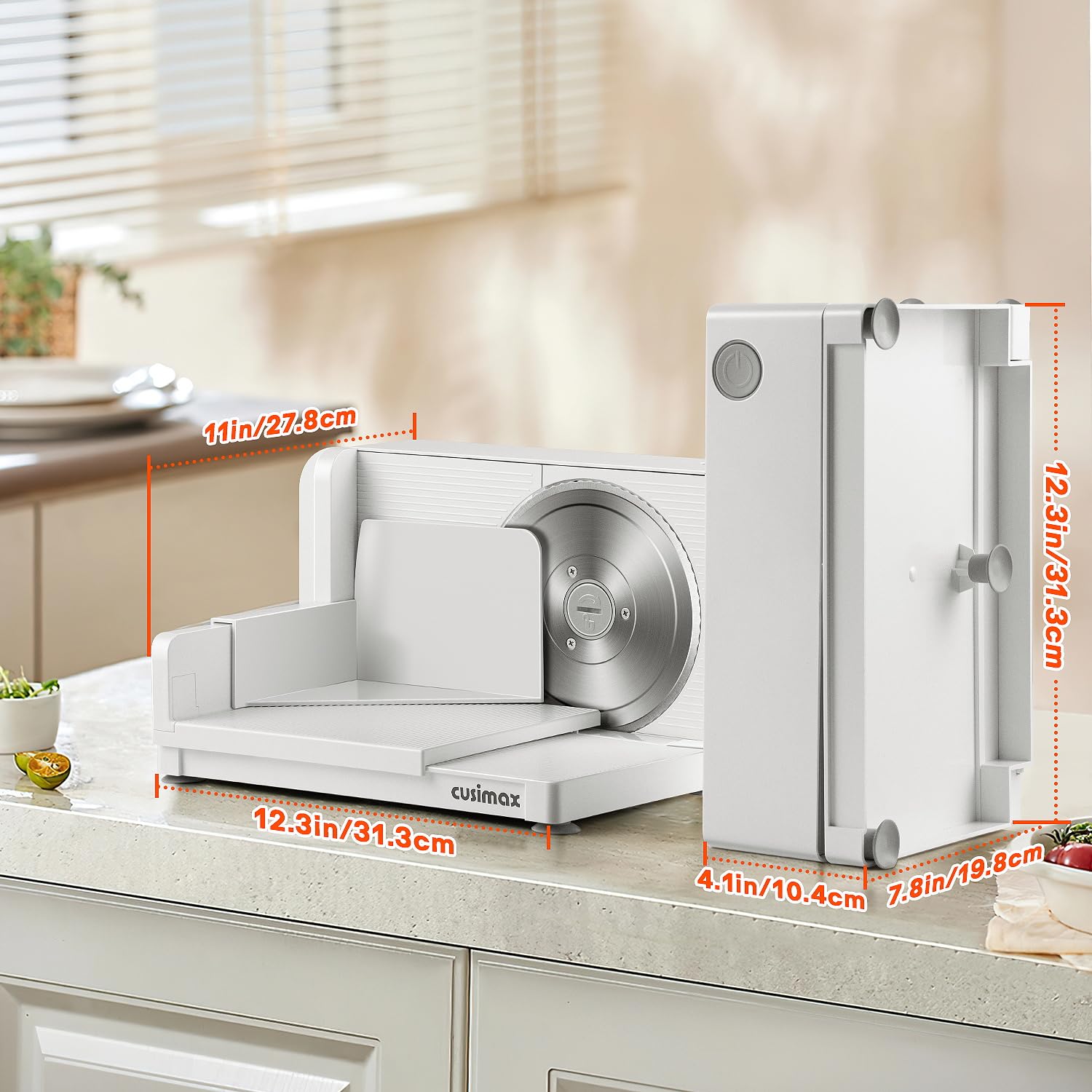 CUSIMAX dos cuchillas alemanas RSG no serradas para carnes y quesos