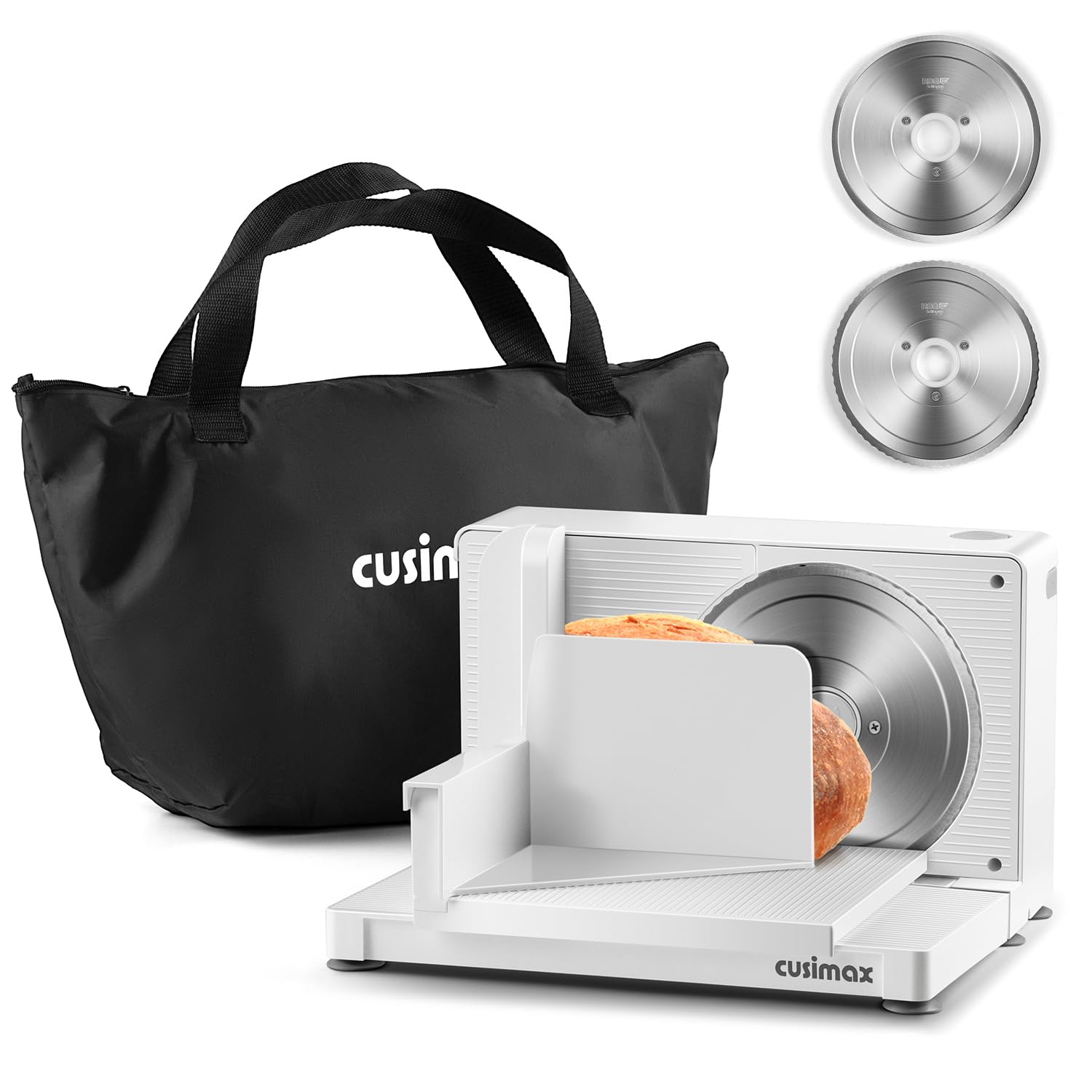 CUSIMAX cortadora de carne plegable con almacenamiento de cable para cocina ordenada
