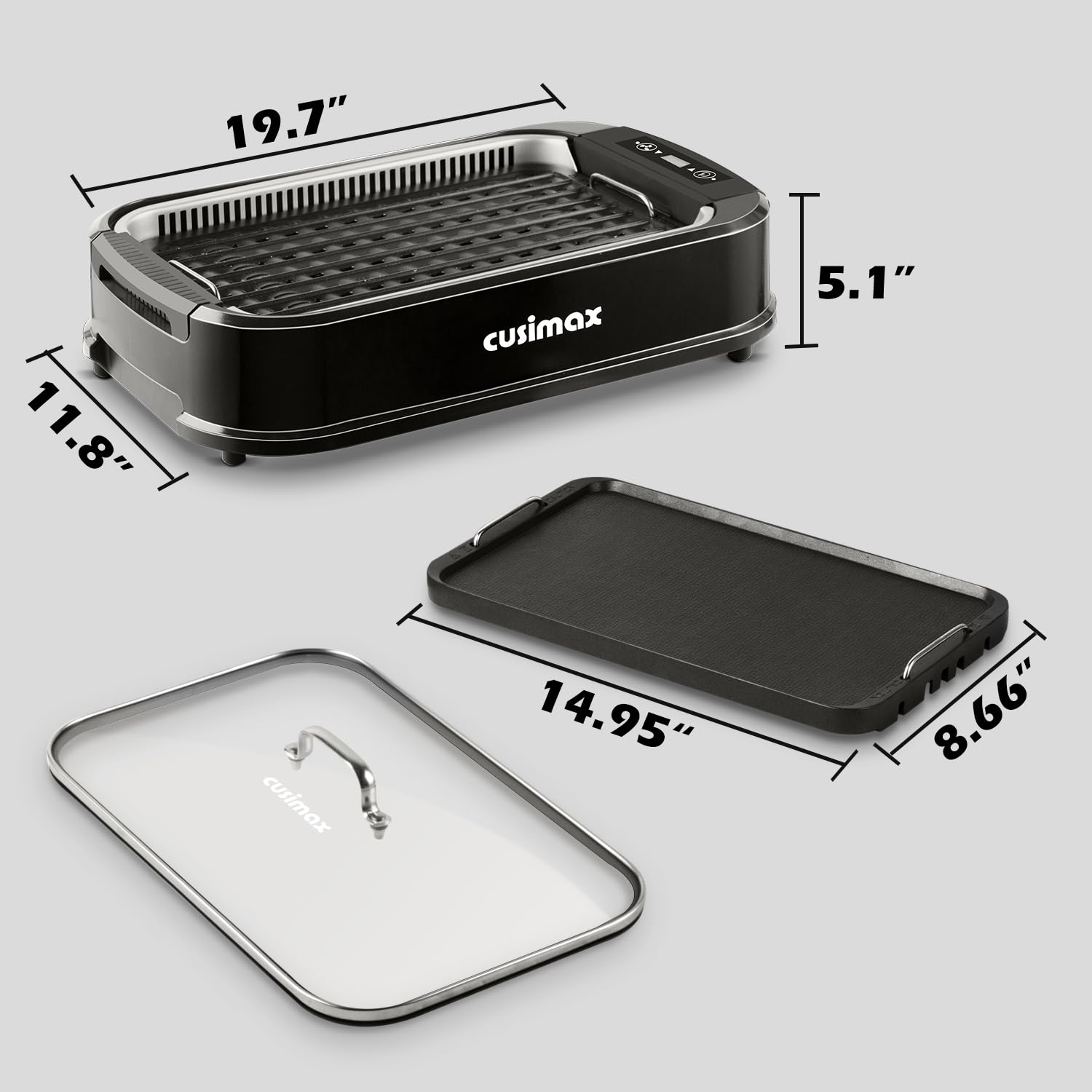 CUSIMAX pantalla luminosa inteligente para controlar temperatura fácilmente.