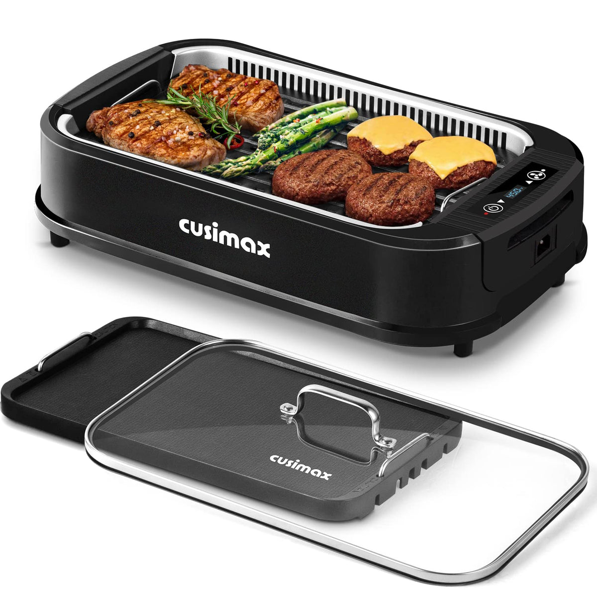 CUSIMAX parrilla interior sin humo para cocinar en casa sin olores fuertes.