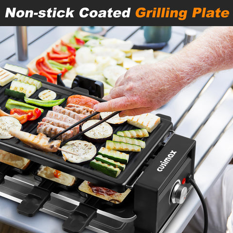 Cusimax Raclette: control de temperatura ajustable para resultados deseados.