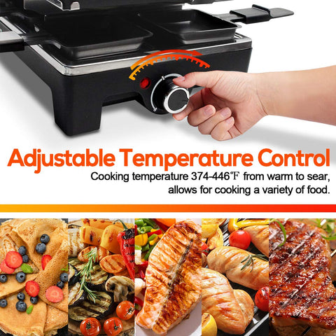 CUSIMAX Raclette: ocho bandejas de queso para servir a ocho comensales.