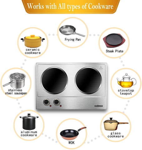 CUSIMAX superficie de vidrio fácil de limpiar tras cocinar