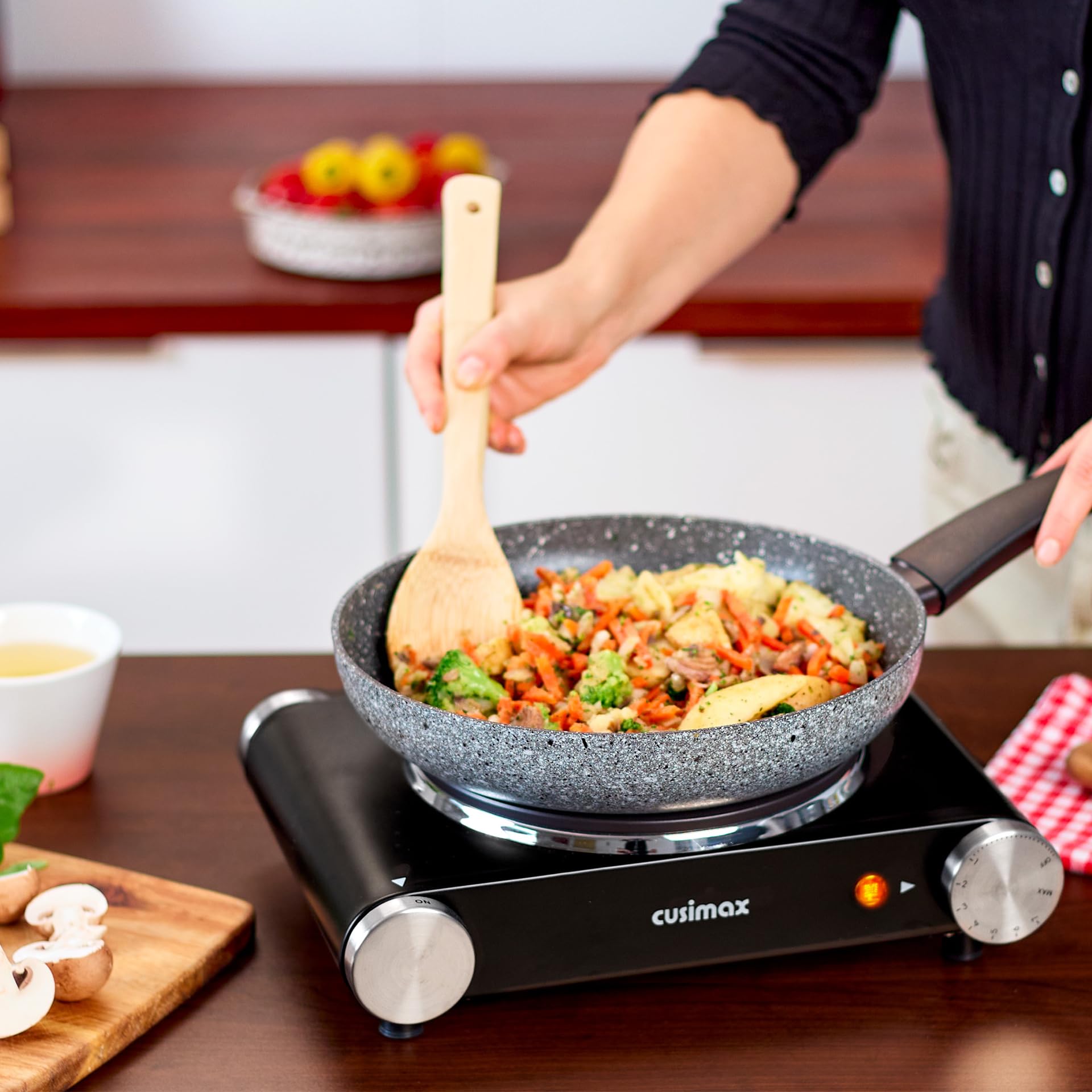 CUSIMAX superficie inoxidable lisa, fácil de limpiar tras cocinar