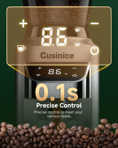Cusinice temporizador de precisión 0.1 s para dosis repetibles.