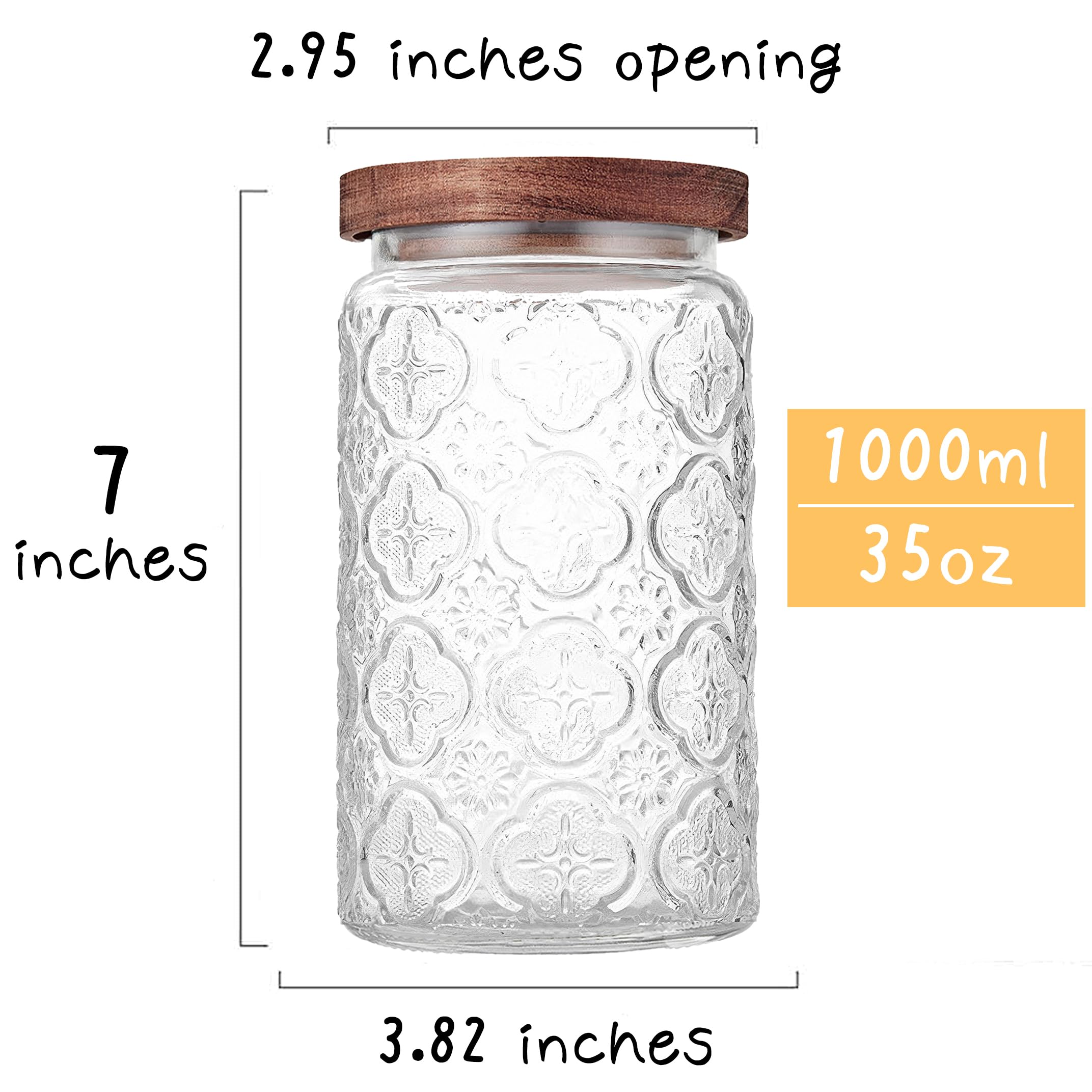 Custde tarro de cristal para azucar y dulces, ideal en la alacena.