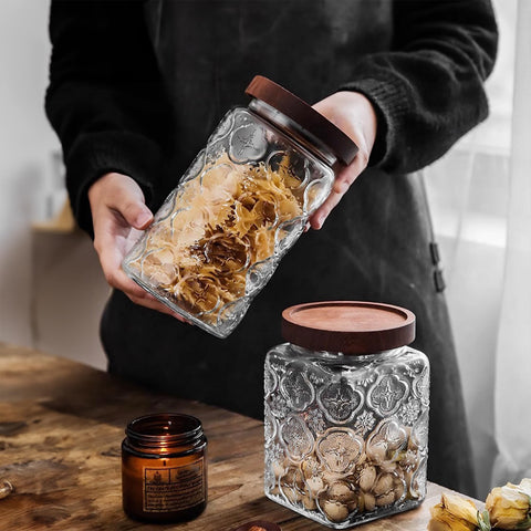 Custde tarro de cristal para galletas y dulces, decorativo.