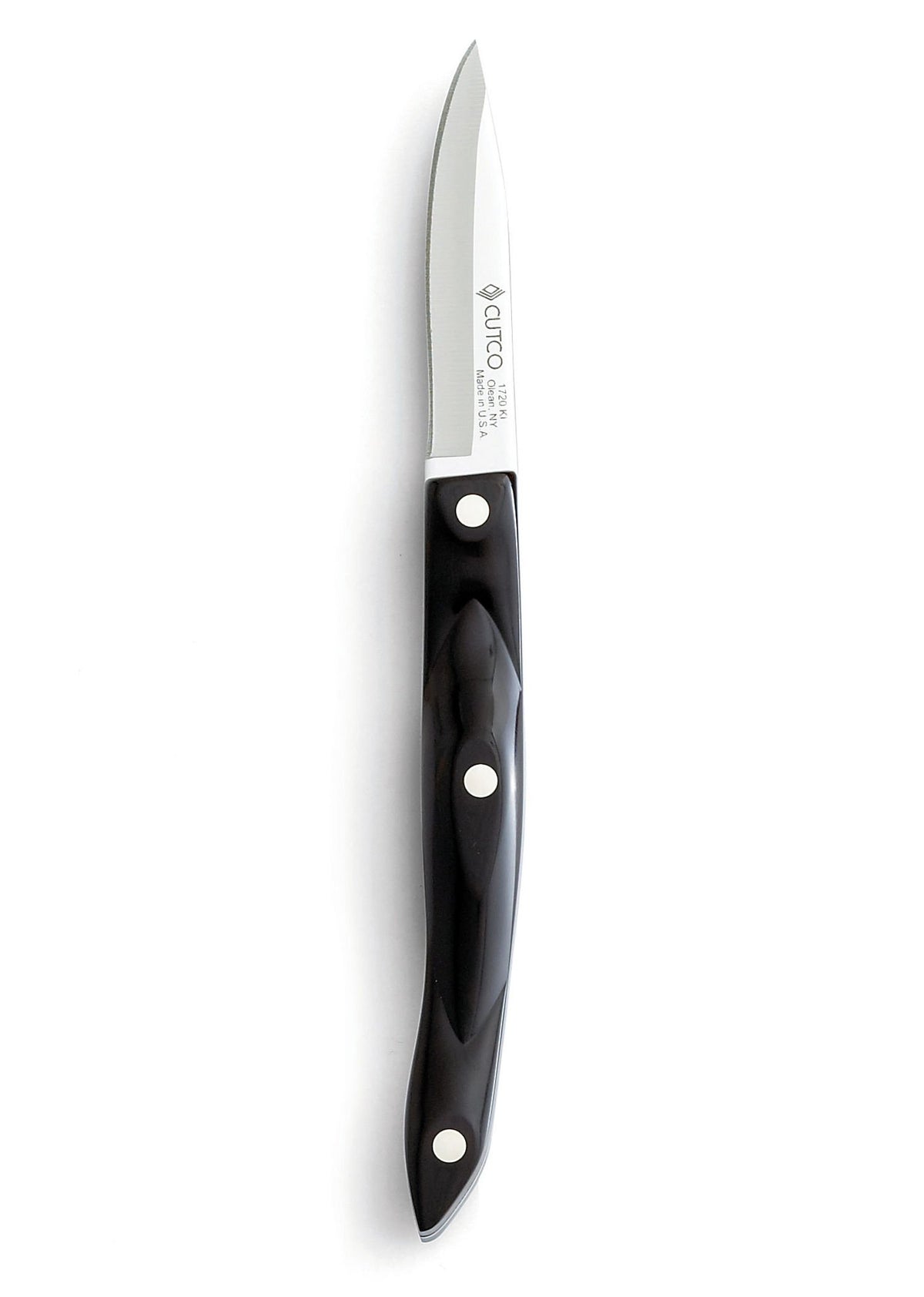 Cuchillo pelador Cutco modelo 1720, hoja de alto carbono, práctica para frutas y verduras.