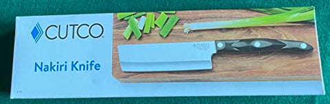 Cuchillo Cutco Nakiri, hoja de alto carbono para mayor durabilidad.