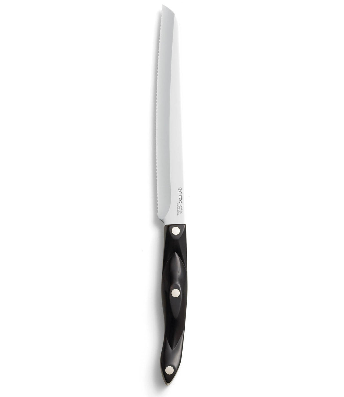CUTCO Santoku Carver con hoja de 8.2 pulgadas y mango clásico oscuro, ideal para rebanar carnes y pan con precisión