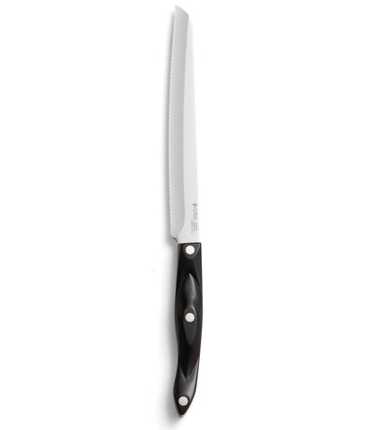 CUTCO Santoku Carver con hoja de 8.2 pulgadas y mango clásico oscuro, ideal para rebanar carnes y pan con precisión