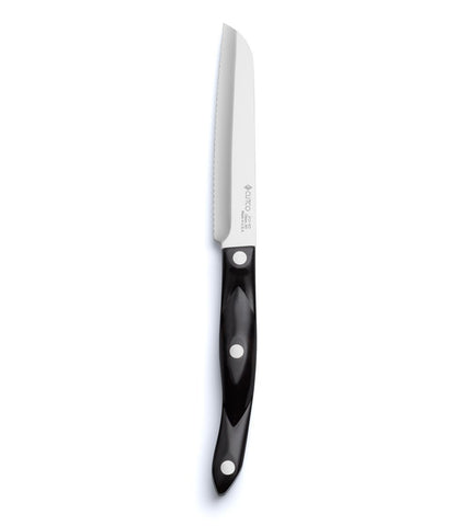 Cutco 3721 Cortador Santoku con mango ergonómico y filo dentado doble para cortes precisos