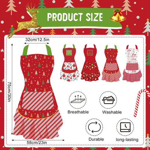 Delantal Cutecrop navidad, correa ajustable para un ajuste cómodo