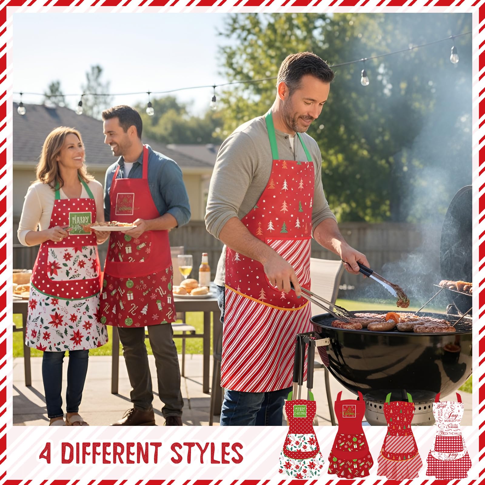 Delantal Cutecrop navidad, talla amplia para cubrir ropa durante tareas