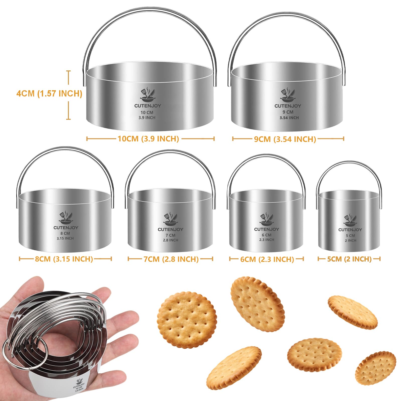 CUTENJOY mango ergonómico, control preciso para lotes grandes de galletas