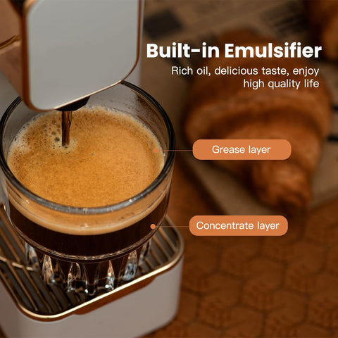 Crema de espresso de 3 mm para bebidas vistosas.