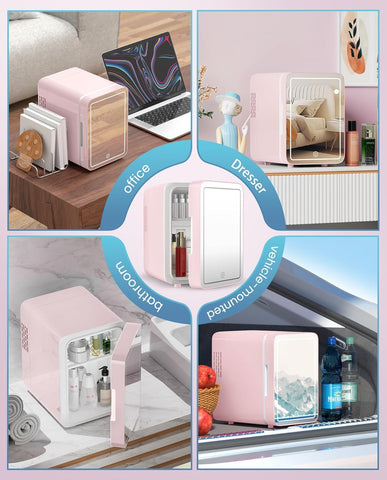 Puerta con luz LED para facilitar la rutina de belleza.