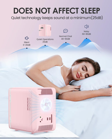 CUTIEWORLD nevera 4L quieta, operación suave para dormitorio y oficina.