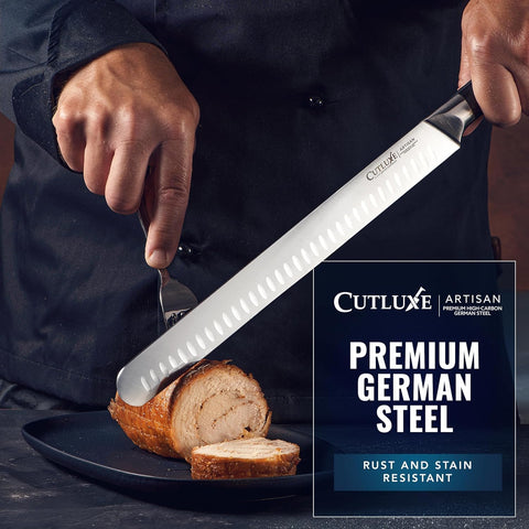 Acero alemán premium Cutluxe, hoja resistente y afilada