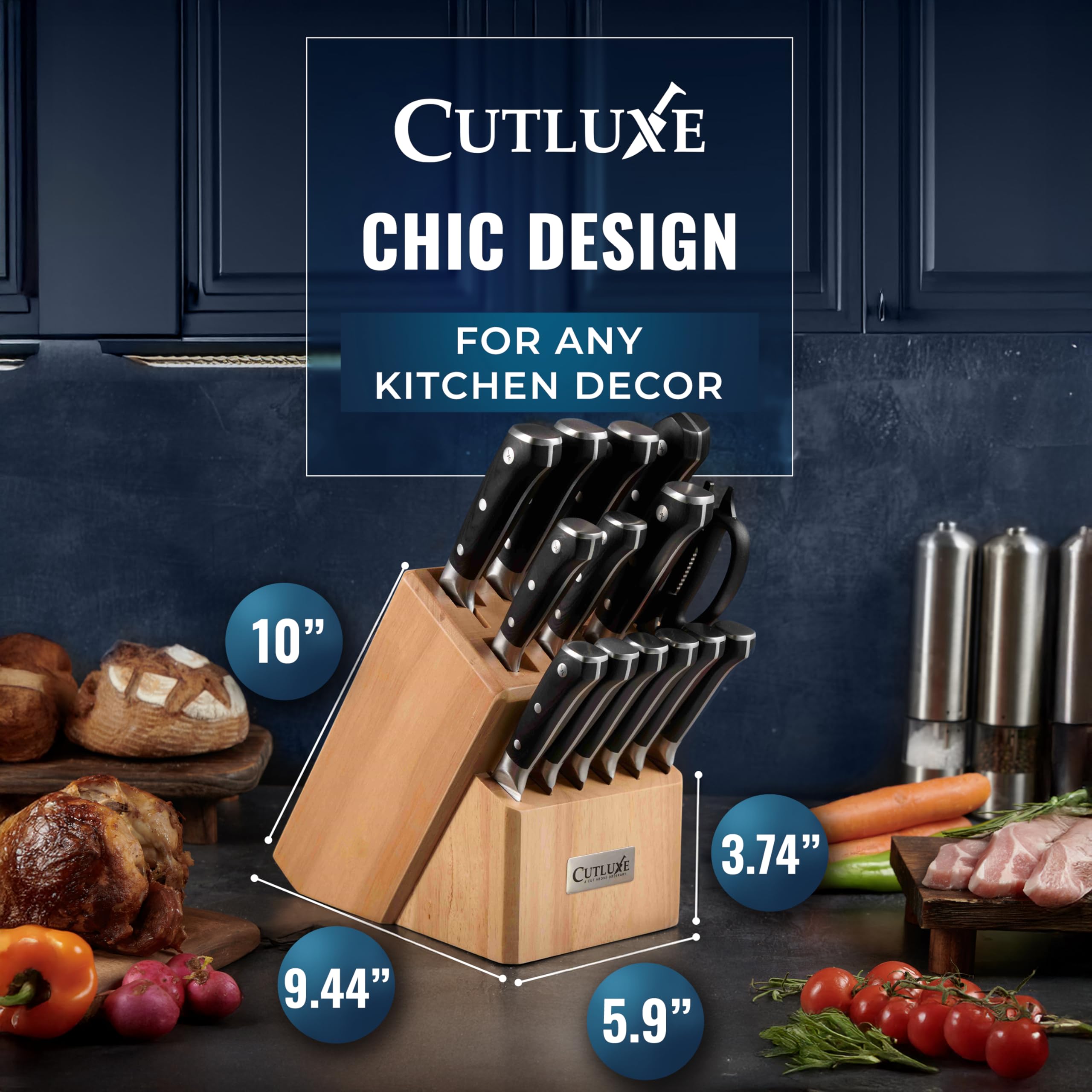 Afilador Cutluxe para mantener filos afilados entre usos.