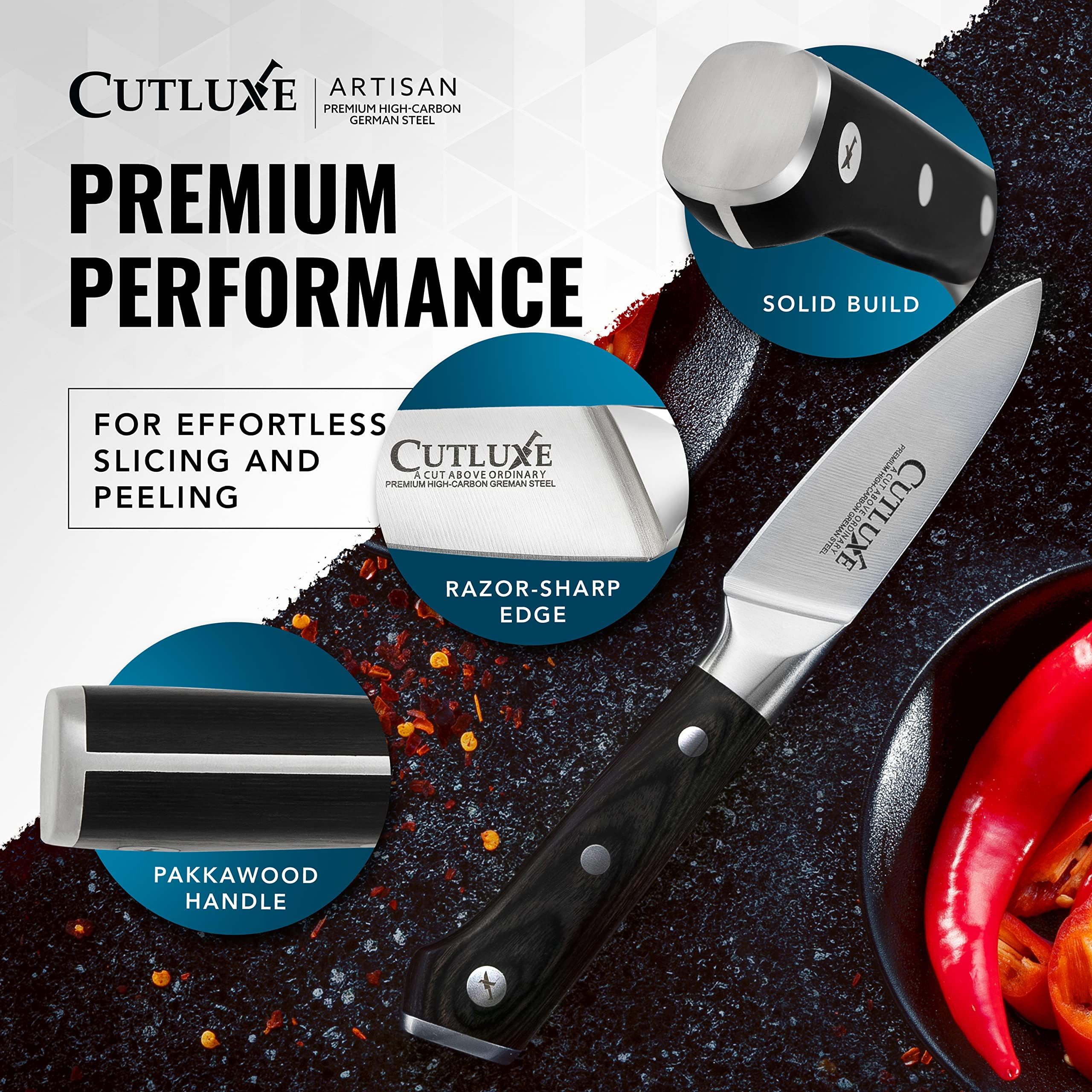 Ideal para trabajos detallados en la cocina con Cutluxe.