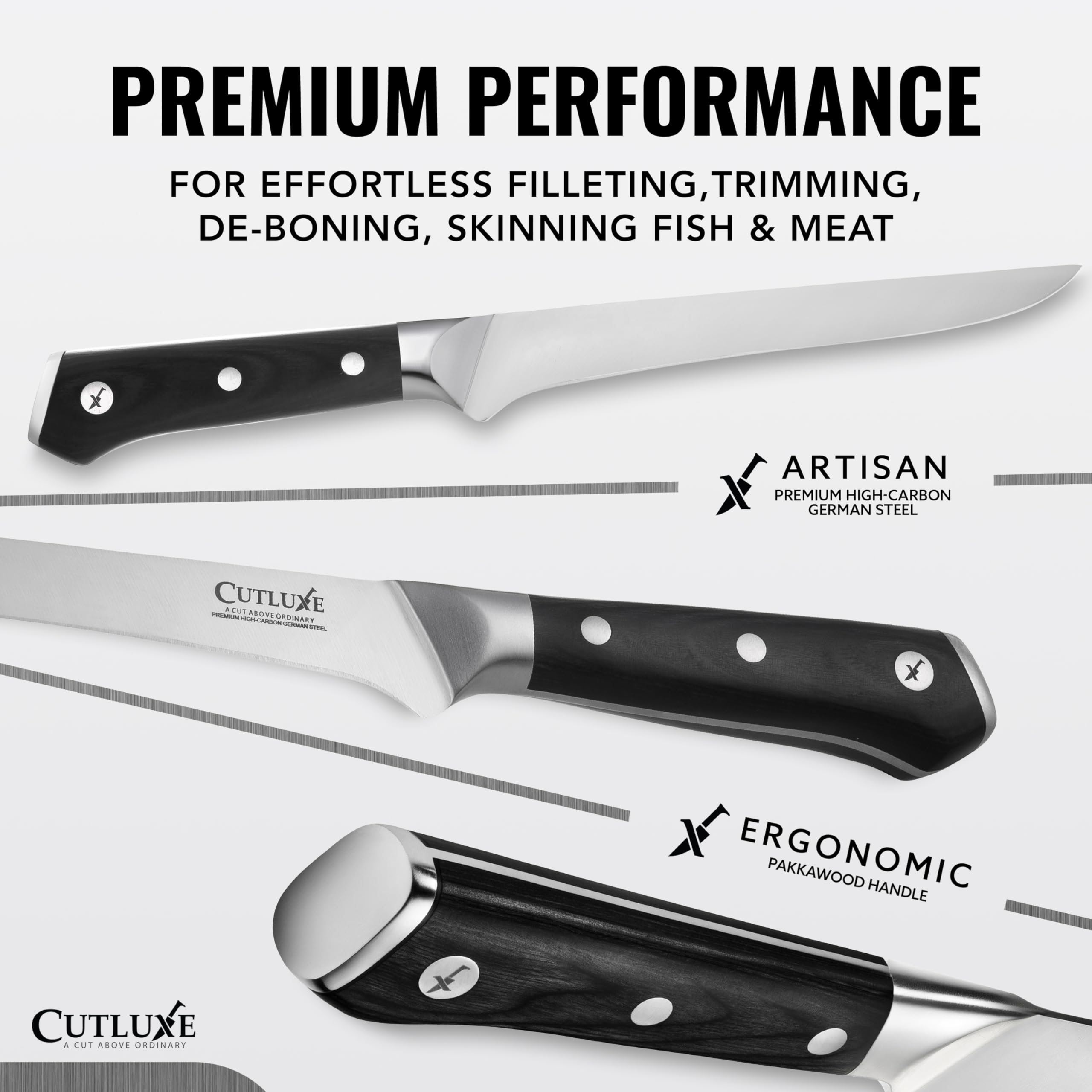 Cuchillo Cutluxe para filetear 6 pulgadas con filo de precisión