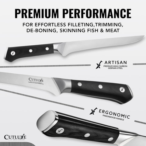 Cuchillo Cutluxe para filetear 6 pulgadas con filo de precisión