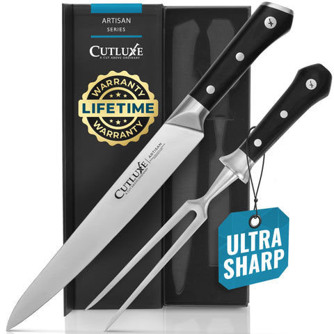 Cuchillo de pavo Cutluxe de 9 pulgadas para cortes precisos y jugosos.
