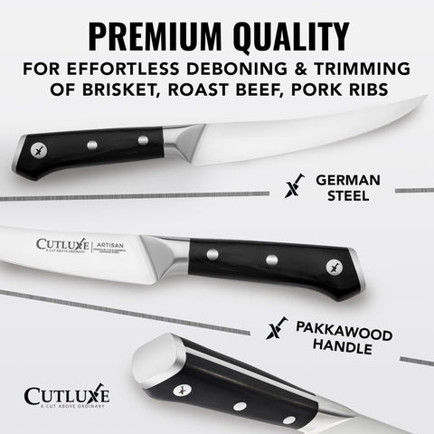 Cutluxe Hoja afilada 14-16 grados para cortes limpios en carnes y pescados