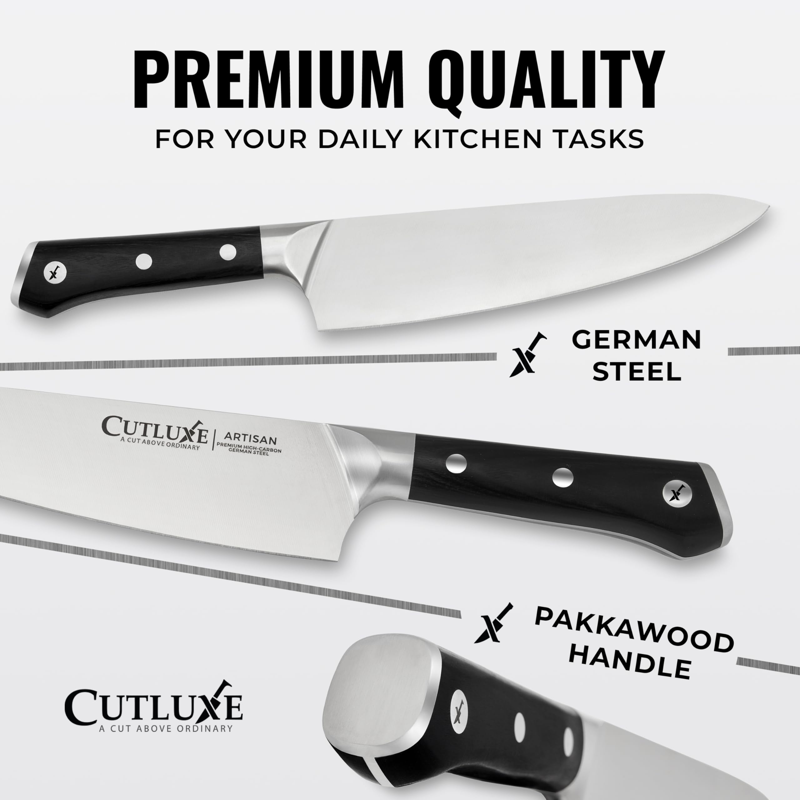 Cutluxe hoja utilidad, opción versátil para frutas, verduras y quesos