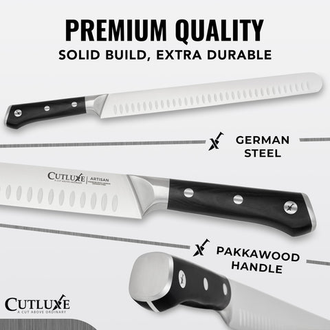 Cutluxe cuchillo de despiece-10 para despiece rápido y uniforme.