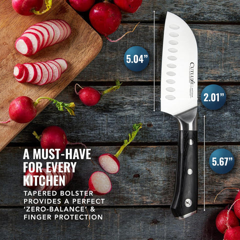 Cutluxe Santoku de la Serie Artesanal, con diseño elegante y calidad superior.