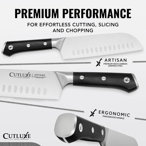 Cuchillo de utilidad Cutluxe 5,5 pulgadas con mango cómodo para tareas pequeñas