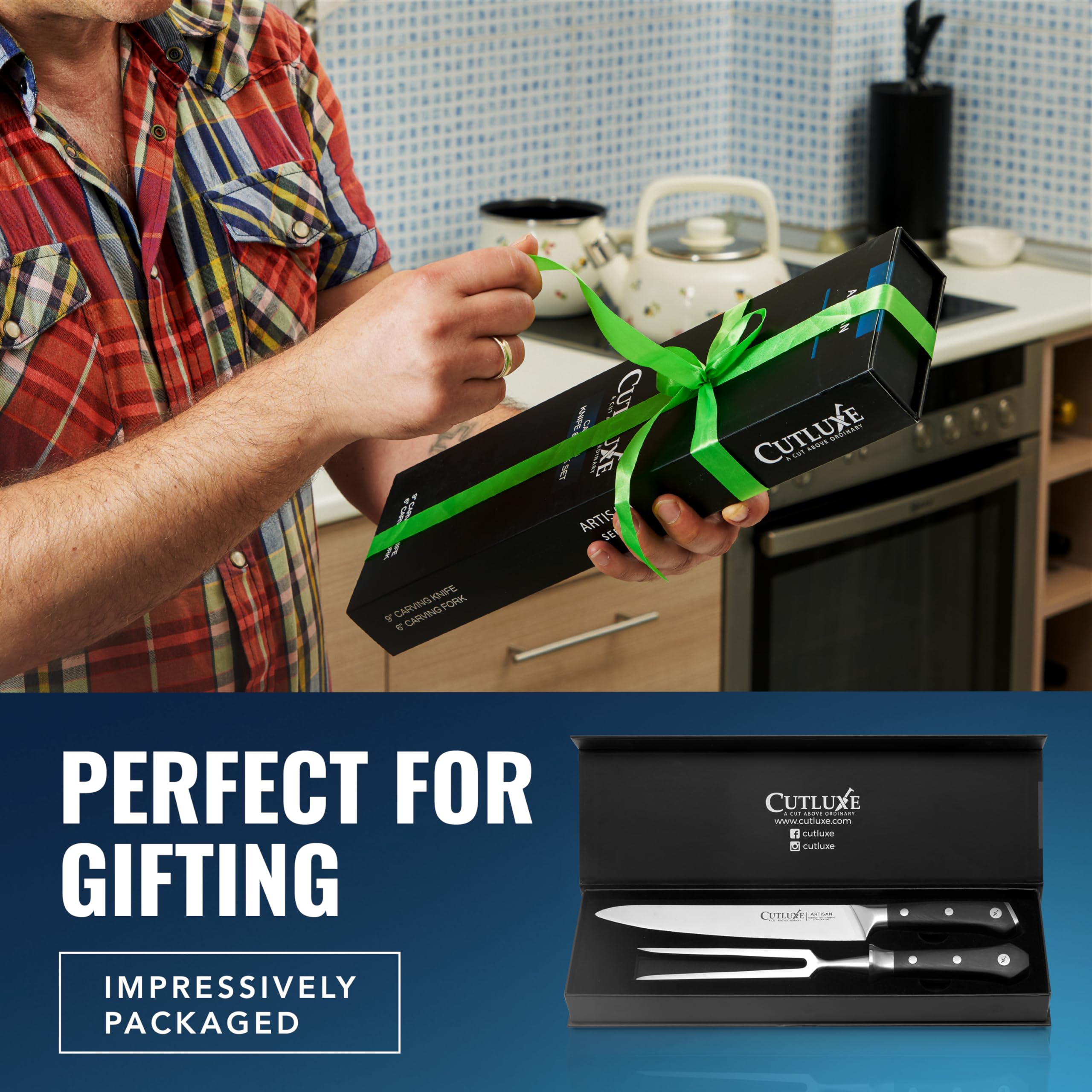 Tenaza de pavo Cutluxe de 6 pulgadas para sujetar la carne con control.