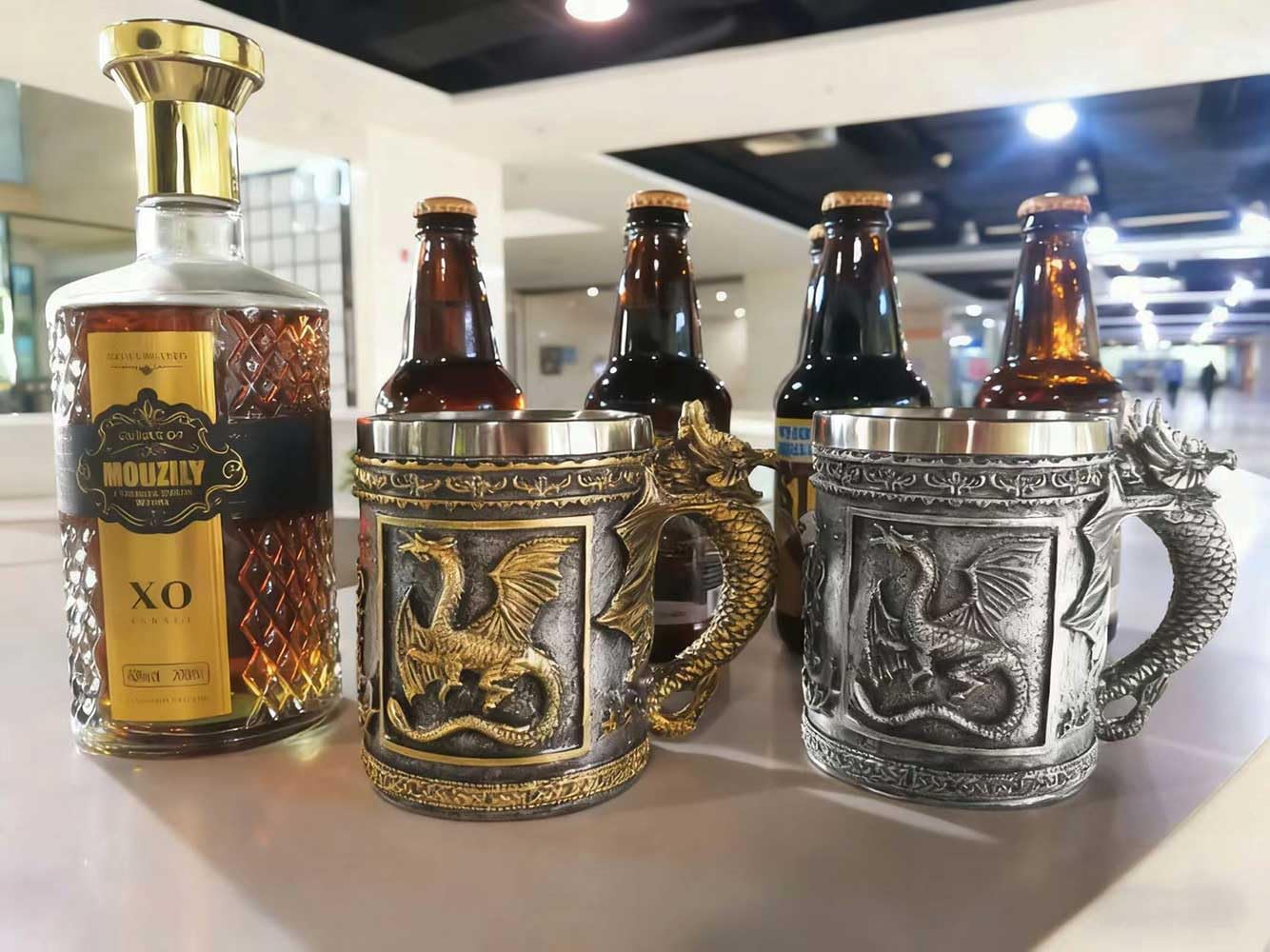 CUZOKOLA Taza dragón medieval de 14 onzas, boca amplia y fácil limpieza para bebidas