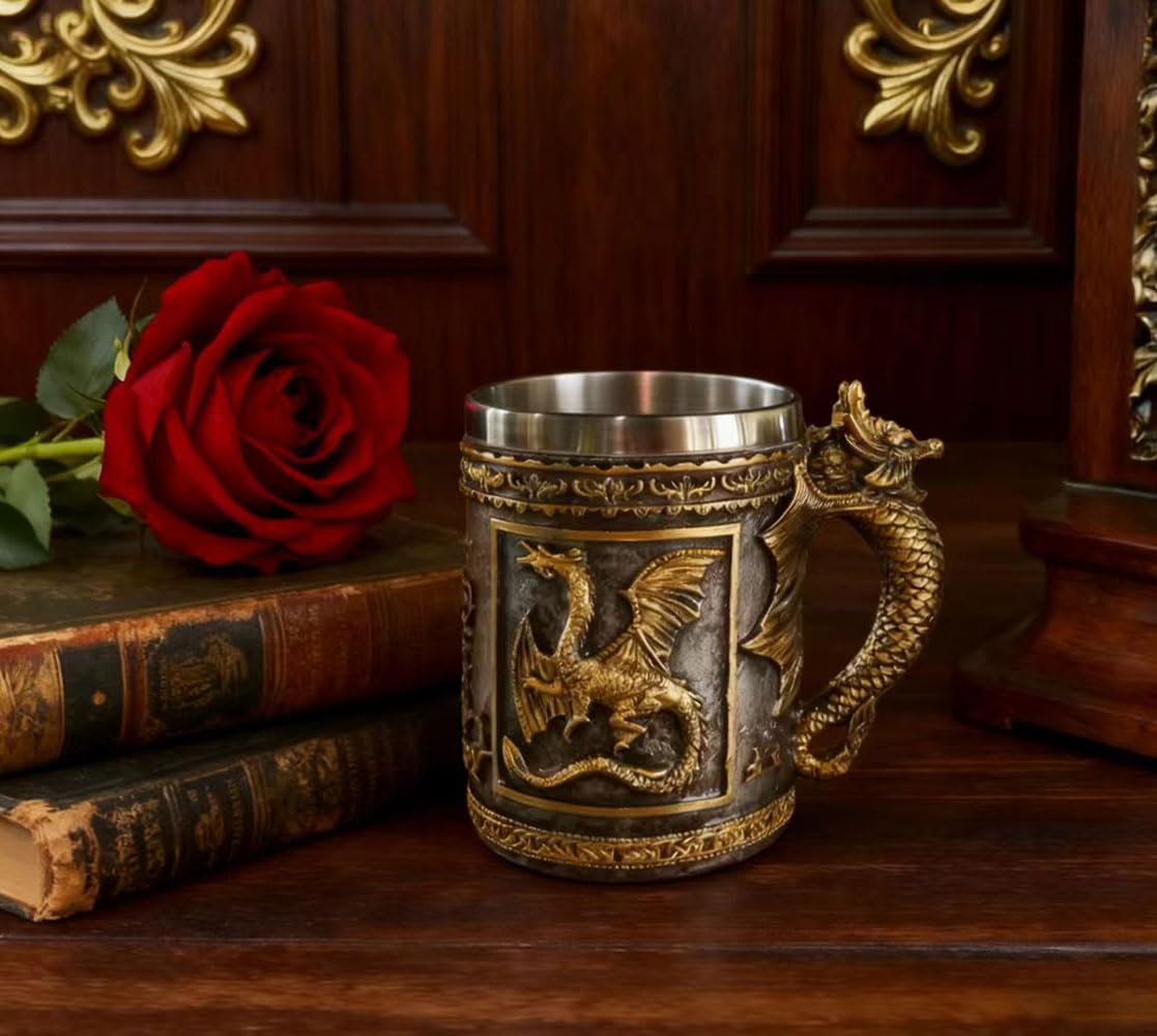 CUZOKOLA Taza dragón, regalo perfecto para fans de fantasía y decoración temática