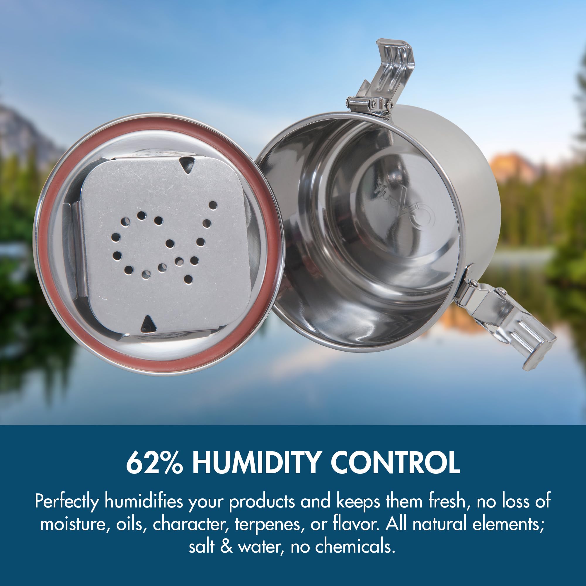 CVAULT incluye paquete de humedad 62 por ciento 8 g para mantener la humedad.