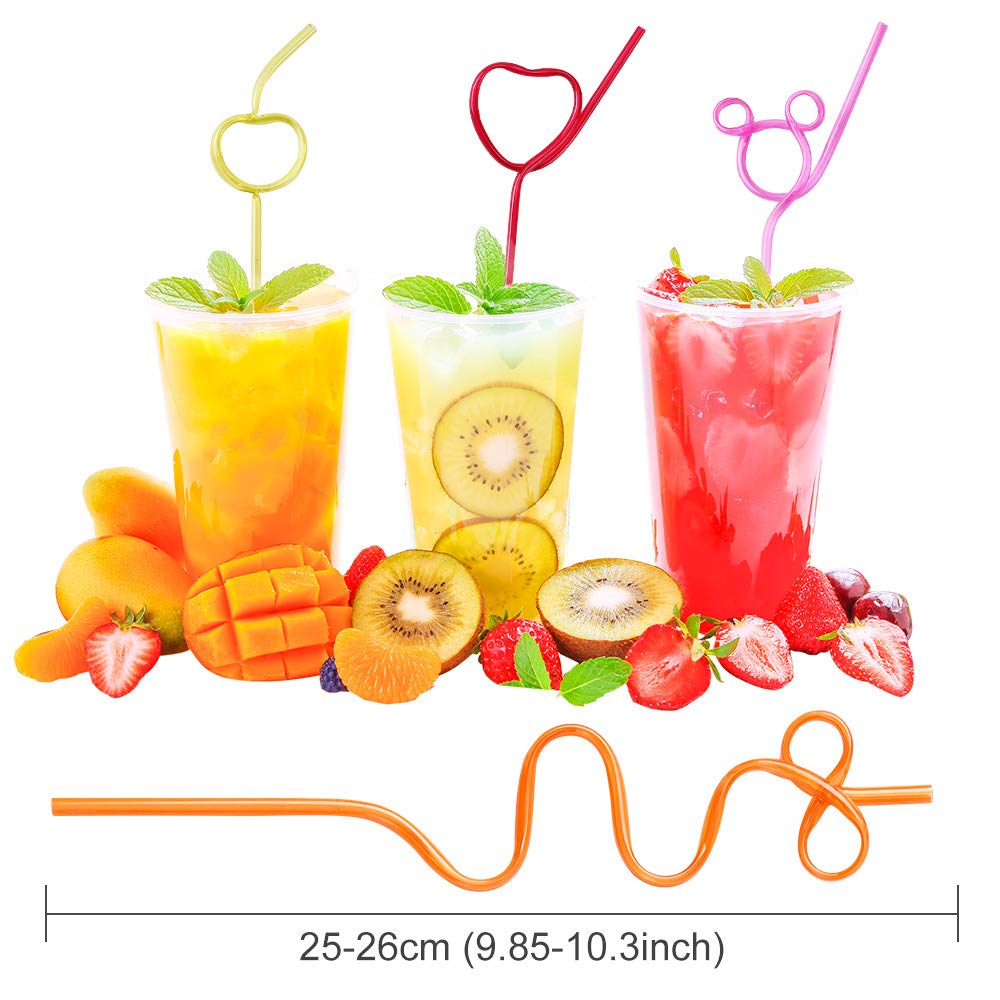 Pajitas CVNDKN colores vibrantes para decorar bebidas.